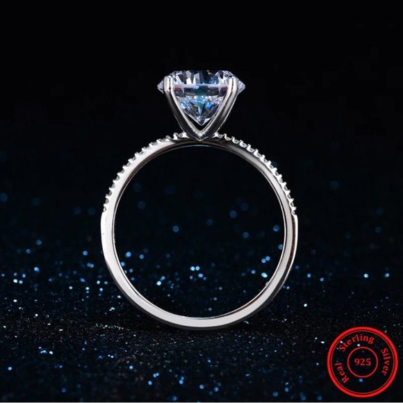 Solid 925 Sterling Silver 3Ct Diamond Ring - Picture 16 of 16